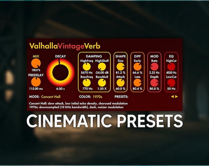 Valhalla VintageVerb | Cinematic Reverb Presets