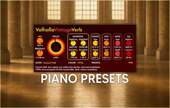 Valhalla VintageVerb | Piano Reverb Presets