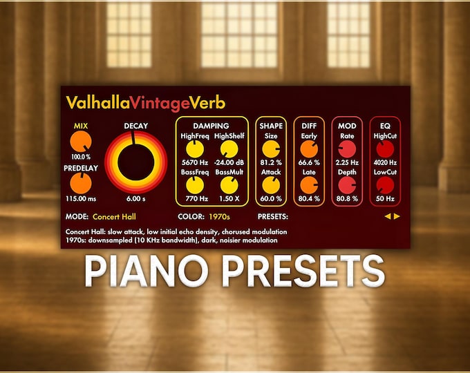 Valhalla VintageVerb | Piano Reverb Presets
