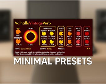 Valhalla VintageVerb | Minimal Reverb Presets