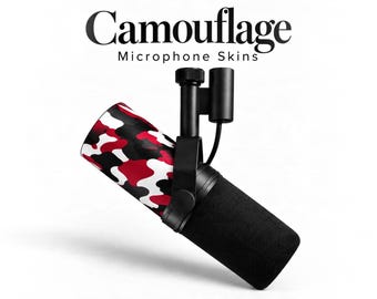 Camouflage Microphone Skin for SM7B & SM7dB | Vinyl Camo Microphone Wrap