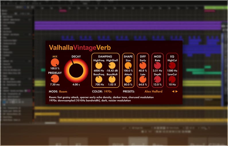 Valhalla VintageVerb is a powerful reverb plugin designed to deliver lush, atmospheric sound inspired by vintage digital hardware from the 1970s and 1980s. With 18 high-quality reverb algorithms including plate, room, hall, chamber, and nonlinear modes, it offers deep control over decay, modulation, tone shaping, and diffusion. Ideal for music production, mixing, and sound design, it enhances vocals, drums, synths, and more. Perfect for achieving retro or modern ambience