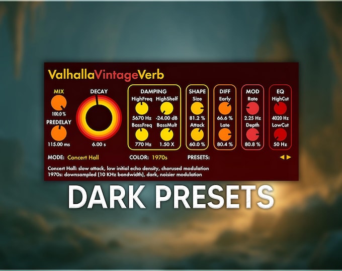 Valhalla VintageVerb | Dark Reverb Presets