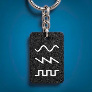 Nyckelring för synthesizervågform - present till musikproducent, ljudtekniker, tillbehör till inspelningsstudio