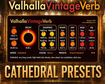 Valhalla Vintageverb | Cathedral Reverb Presets - Etsy