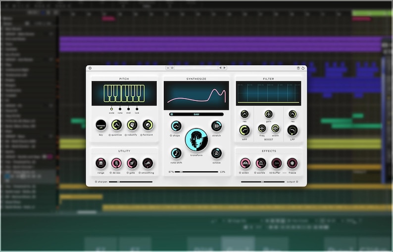 Baby Audio Humanoid is a vocal transformation plugin designed for extreme hard-tuning and radical voice manipulation. It features an FFT-based pitch engine for robotic tuning, a wavetable synth with 64 factory wavetables (plus user import), and a Transform knob to blend tuning and synthesis. Additional tools include filters, warble, widen, and freeze effects, as well as MIDI and automation control for harmonies. Compatible with macOS and Windows, supporting VST, AU, and AAX formats