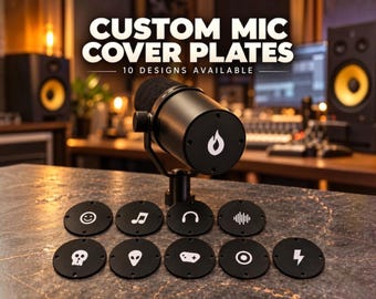SM7B/SM7dB Icon Cover Plate | Decorative Backplate - Podcast & Streaming Microphone Accessory