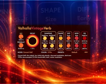 Valhalla VintageVerb | 1,500 Reverb Preset Pack - Vocals, Drums, Guitars & Instruments