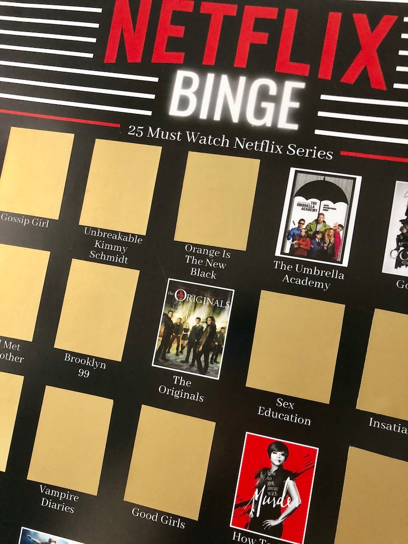 Scratch Poster Netflix Series A4 Personalised Etsy