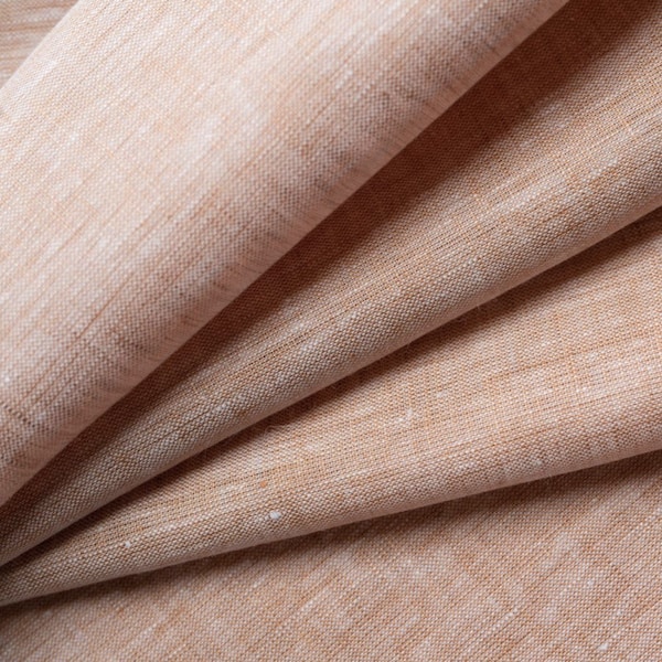 Birch Fabrics GOTS certified organic linen Toast Yarn Dyed