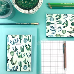 A6 Cactus / Succulente Notebook Riciclato / Pocket Bullet Journal