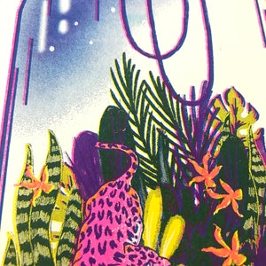 Keep Growing Riso / Risograph A3 3 Colour Print image 5