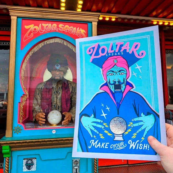 Zoltar Speaks A4 Riso / Risograph holographic print!