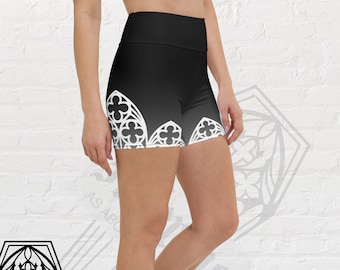 Shorts de ioga com estampa catedral