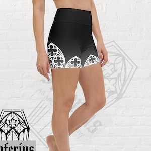 Cathedral Print Yoga Shorts