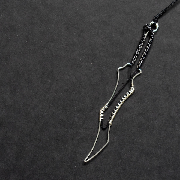 Seraph blade, wire wrapped necklace inspired by The Mortal Instruments / Shadowhunters