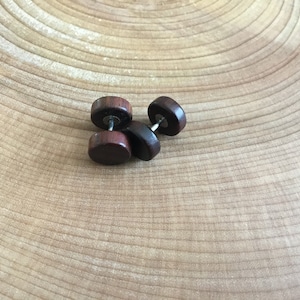 Screw back wooden earrings