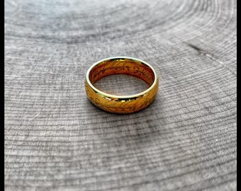 Elven stainless steel ring (free stainless steel chain included with ring purchase)