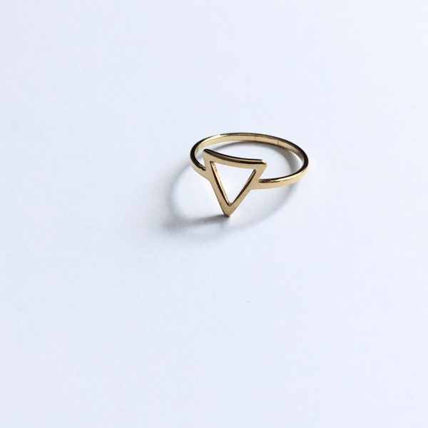 Bague minimaliste inox triangle