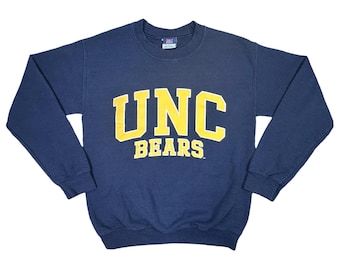 Vintage MV Sport University of Northern Colorado Bears Crew Neck Size Small College UNC Greeley CO Sweatshirt Fleece Unisex