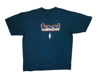 Vintage Anvil TOOL 2002 Inside the Outside Tour Crew Neck Tee Cut Tag Size XL Black Orange Band Shirt Rock Alternative Metal