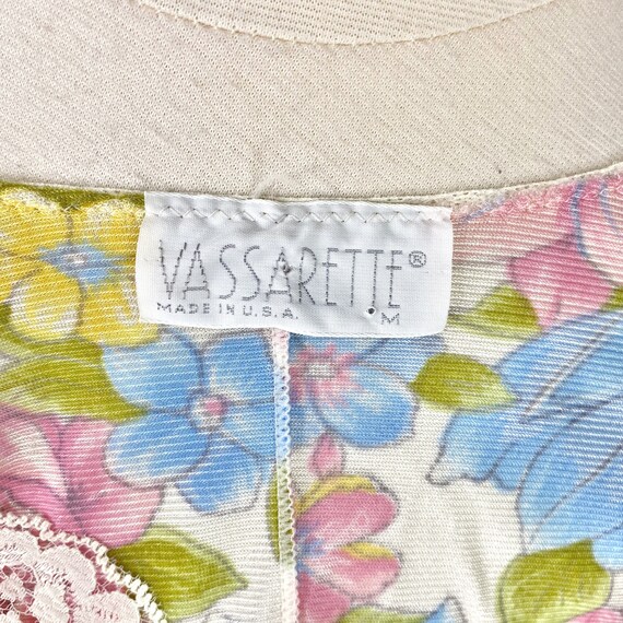Vintage Vassarette Lace Floral Night Gown Size Me… - image 7