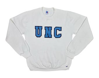 Vintage Russell Athletic University of North Carolina Crew Neck Size Small Sweatshirt Pullover Tar Heels Chapel Hill Preppy College Preppy
