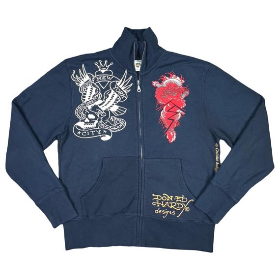 Vintage Don Ed Hardy Designs by Christian Audigier Full Zip Track