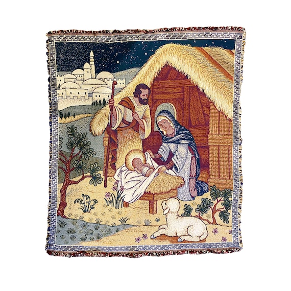 Nativity scene tapestry sale