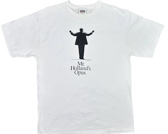 Vintage Tultex Mr. Holland’s Opus Movie Promo Tee Size XL 1995 1996 Richard Dreyfus Feel Good High School Band Cinema Pay Per View