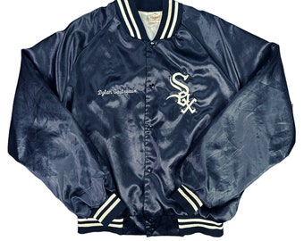 Vintage Auburn Sportswear Embroidered Chicago White Sox Varsity Jacket Size XL Nylon Lightweight MLB 90’s Fully Lined Baseball Sportswear