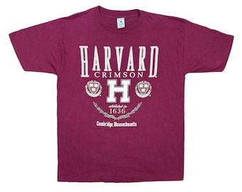 Vintage Galt Sand Harvard University Crew Neck Tee Size Large Ivy League Preppy College Shirt Crimson Cambridge Massachusetts East Coast