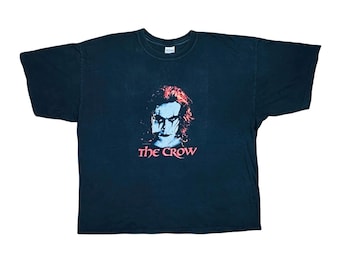 Vintage Gildan 2004 The Crow Movie Promo Tee Anniversary Edition Size XL Brandon Lee Crew Neck Short Sleeve Early 2000’s Black White Red