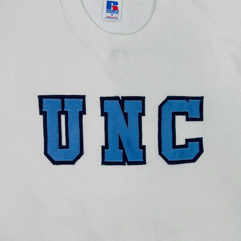 Vintage Russell Athletic University of North Carolina Crew Neck Size Small Sweatshirt Pullover Tar Heels Chapel Hill Preppy College Preppy bild 2
