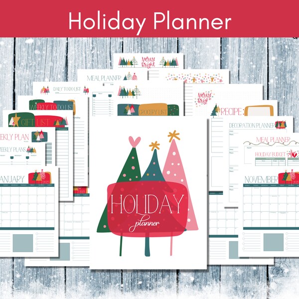 Holiday Planner, Christmas Planner, Christmas PDF