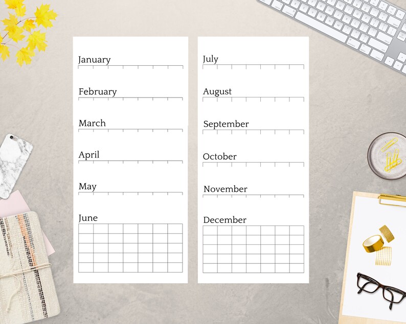 4 Blank Calendar Templates, Canva Templates, KDP Interiors, Printable ...