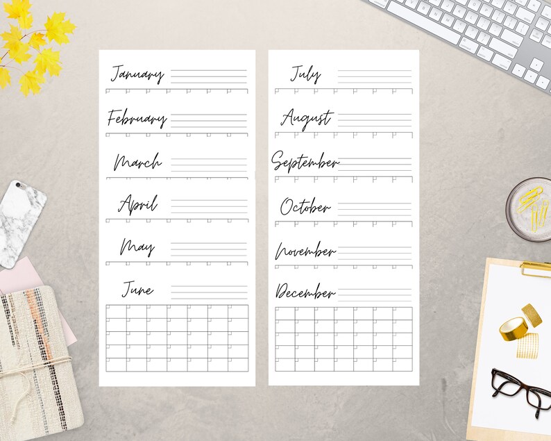 4 Blank Calendar Templates, Canva Templates, KDP Interiors, Printable ...