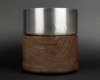 Custom CAKE YETI Boomer 4 Walnut Dog Bowl Stand