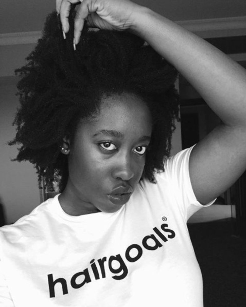 Hair Goals Length Check Tshirt for Natural Hair Growth Double Sided Etsy