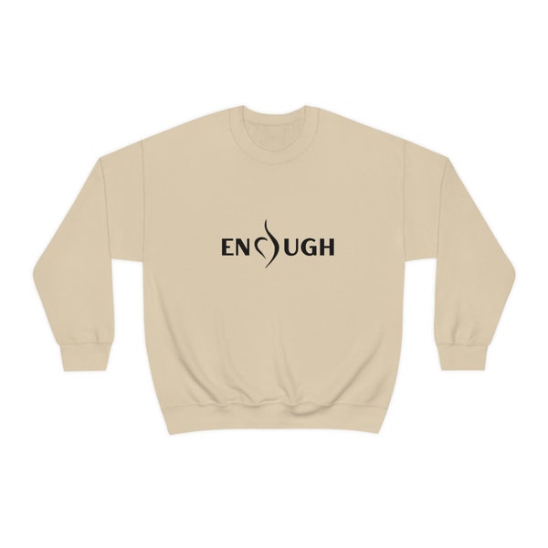 Neda Symbol Enough Crewneck Sweatshirt | National Eating Disorder Association Sweatshirt | Eating Disorder Recovery Crewneck | HAES