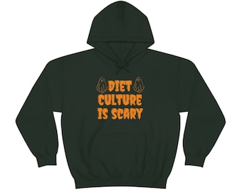 La cultura della dieta è spaventosa Felpa con cappuccio di Halloween / Stagione spettrale, Body Positive