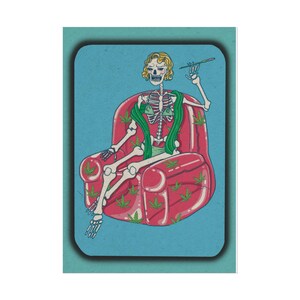 Skinny Mary Skeleton A3 size in Blue