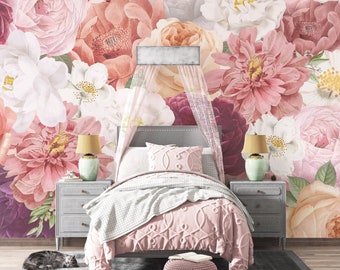 Classic floral beauty / Wallpaper for children / Non-woven wallpaper /  Environmentally-friendly / Produced in The Netherlands / Walloha.com