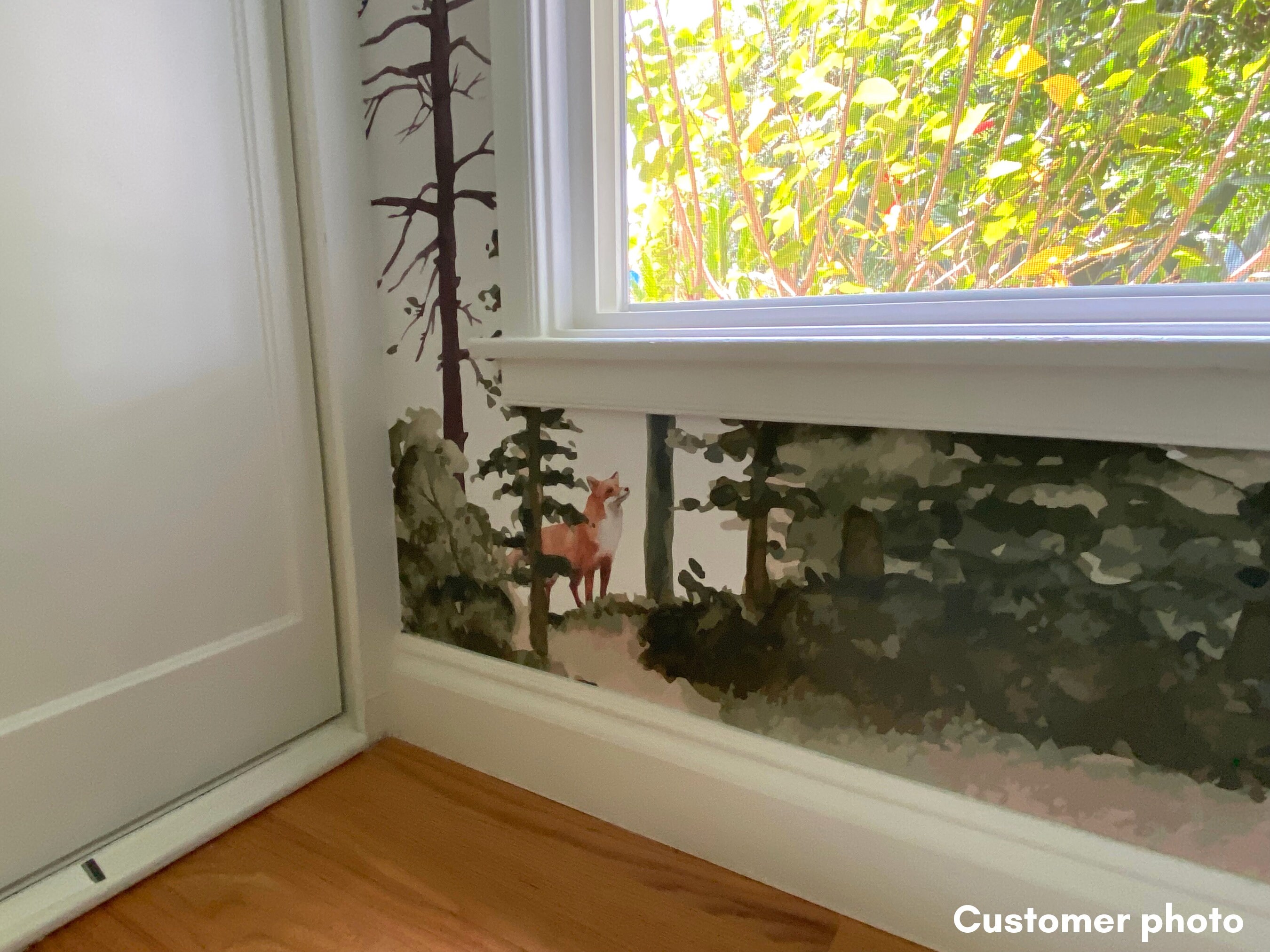 WOODLAND Wallpaper With Animals / the Friendly Forest / Forest - Etsy UK