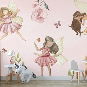 Carta da parati per la cameretta dei bambini ~ Un pizzico di polvere di fata ~ Carta da parati in tessuto non tessuto ~ Sicura per i bambini e per l'ambiente ~ Prodotta nei Paesi Bassi ~ Walloha.com