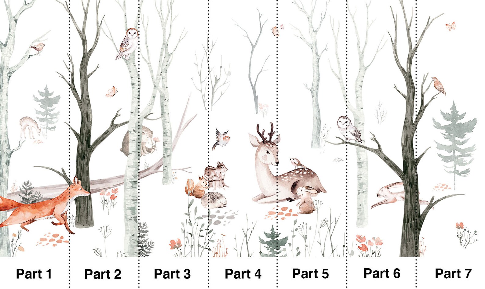 Fairytale Forest / Wallpaper for Children / Non-woven | Etsy