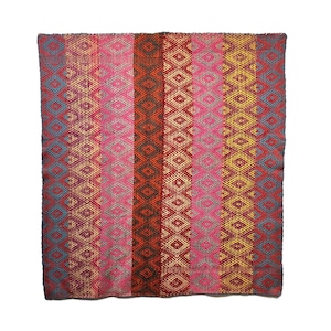 PERUVIAN COLORFUL RUG / Blanket/ Natural colors/ Frazada/ Carpet/ Home Decoration/ Premium Quality Teppich/ peruvian textile/ Andes/ Vintage