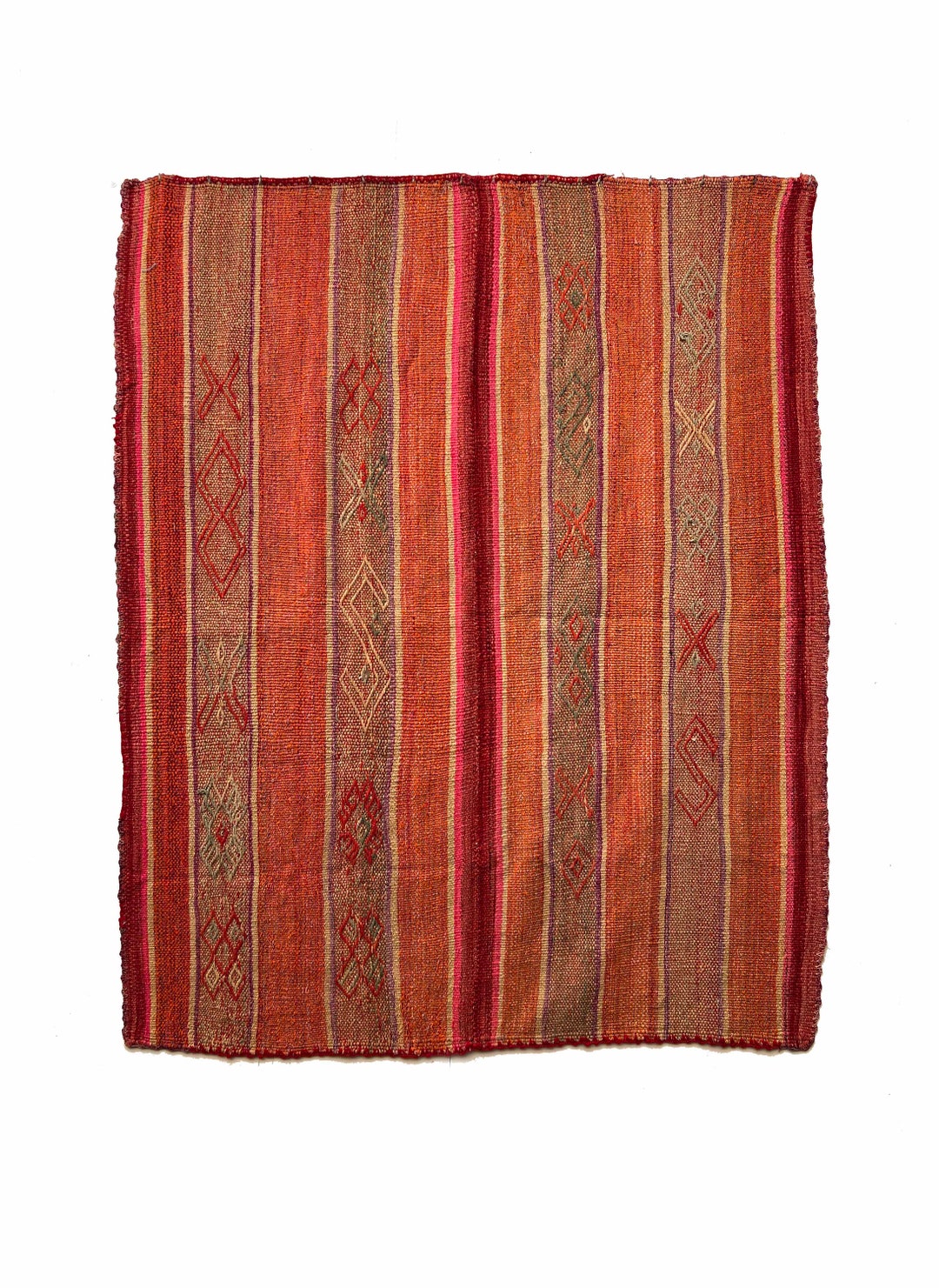 Peruvian Colourful Blanket / Rug / Blanket / Handmade / Textiles