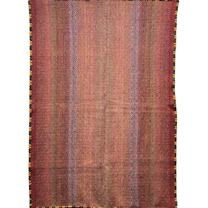 Peruvian textile, Textile handicrafts, Rug, Blanket, Natural Sheep,  Peruvian Ethnic Rug, handmade, Peruvian Cultures, 212cm x 145cm 4.75kg.