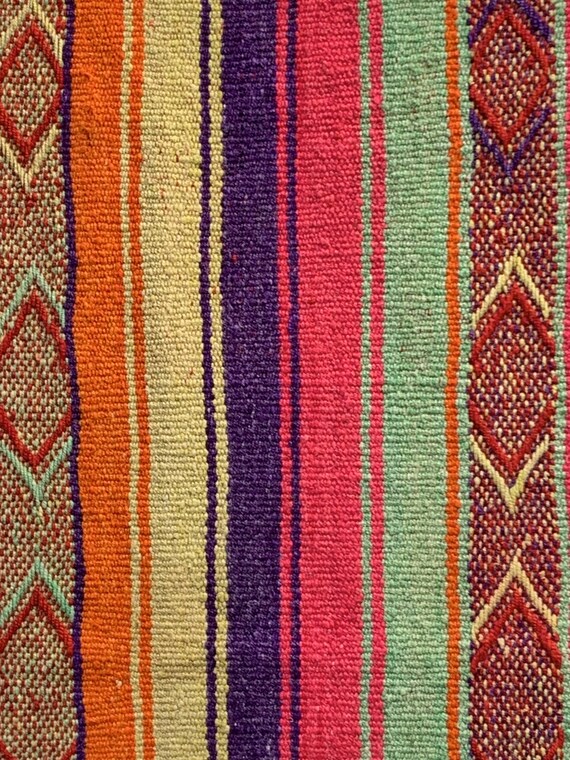 PERUVIAN Colorful RUG / Blanket/ Natural Colors/frazada/ Carpet/ Home  Decoration/ Premium Quality Teppich/ WINTER / Christmas/ Vintage 